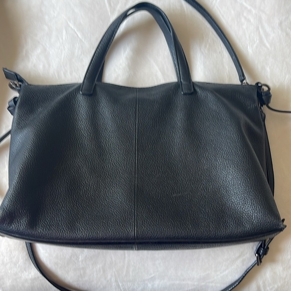 T Tahari "Skyler" Pebbled Leather Whipstitched Satchel w/ Removable Strap - Picture 7 of 15